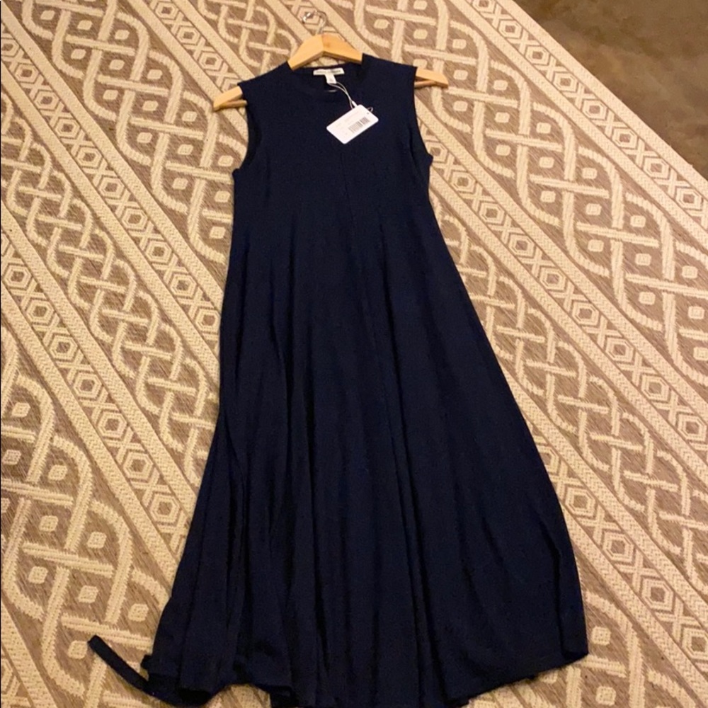 NWT Autumn Cashmere Navy Midi Sleeveless Dress